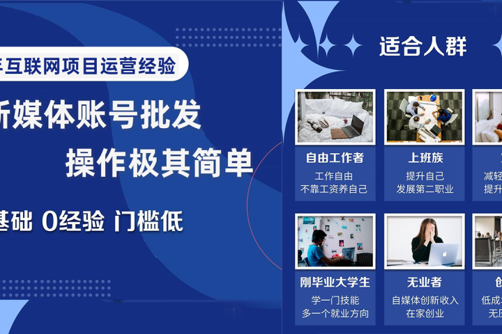 自媒体账号批发，看我怎么一天赚1个W副业基地_极客搞钱_中创网_福缘网_冒泡网_资源整合平台副业基地