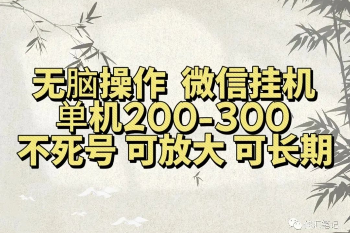 无脑操作微信视频号挂机单机200-300一天，不死号，可放大，工作室实测副业基地_极客搞钱_中创网_福缘网_冒泡网_资源整合平台副业基地