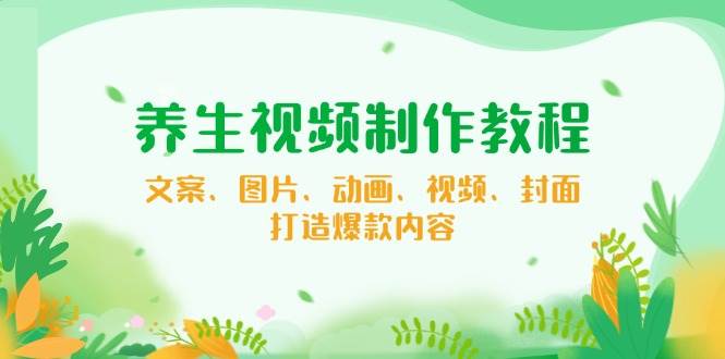 （14163期）养生视频制作教程，文案、图片、动画、视频、封面，打造爆款内容副业基地_极客搞钱_中创网_福缘网_冒泡网_资源整合平台副业基地
