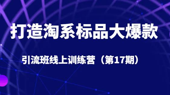 打造淘系标品大爆款引流班线上训练营5天直播授课副业基地_极客搞钱_中创网_福缘网_冒泡网_资源整合平台副业基地