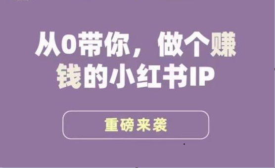 小红书运营大宝典，从0带你做个赚钱的小红书IP副业基地_极客搞钱_中创网_福缘网_冒泡网_资源整合平台副业基地