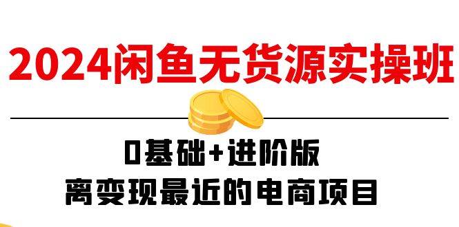 （11535期）2024闲鱼-无货源实操班：0基础+进阶版，离变现最近的电商项目（15节）副业基地_极客搞钱_中创网_福缘网_冒泡网_资源整合平台副业基地
