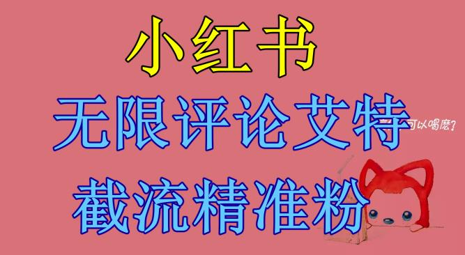小红书无限评论艾特截流精准粉（软件+教程）副业基地_极客搞钱_中创网_福缘网_冒泡网_资源整合平台副业基地