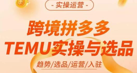 伍跃·跨境拼多多TEMU实操与选品，​趋势/选品/运营/入住（27节完整）副业基地_极客搞钱_中创网_福缘网_冒泡网_资源整合平台副业基地
