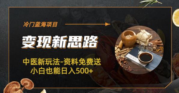 冷门蓝海项目-中医新玩法-资料免费送小白也能日入500+【揭秘】副业基地_极客搞钱_中创网_福缘网_冒泡网_资源整合平台副业基地