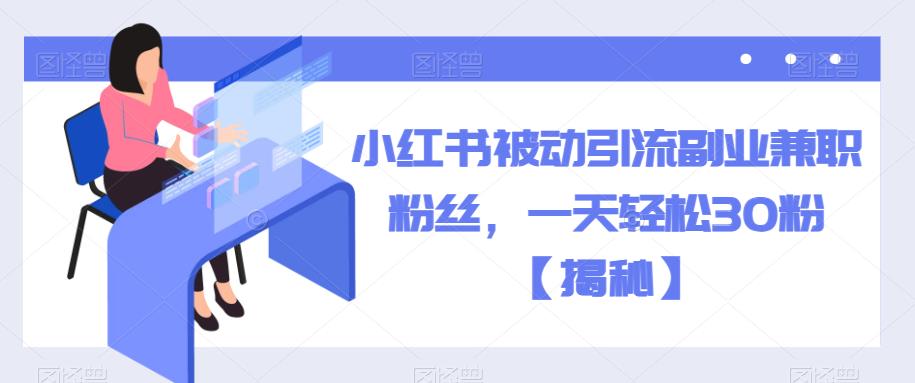 小红书被动引流副业兼职粉丝，一天轻松30粉【揭秘】副业基地_极客搞钱_中创网_福缘网_冒泡网_资源整合平台副业基地