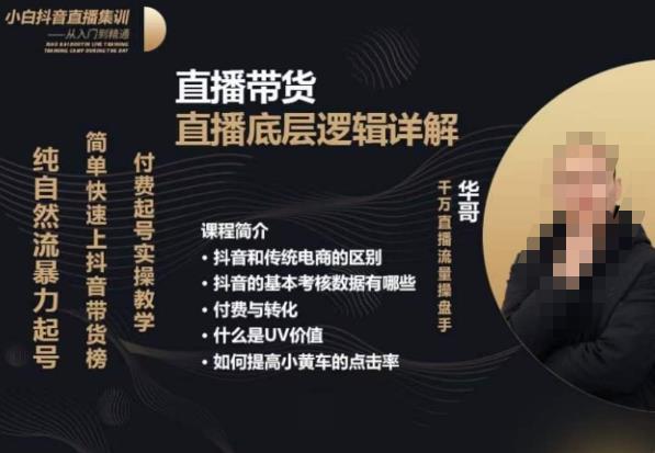 从0-1自然流快速起号​直播的底层逻辑，纯自然流暴力起号，简单快速上抖音带货榜副业基地_极客搞钱_中创网_福缘网_冒泡网_资源整合平台副业基地