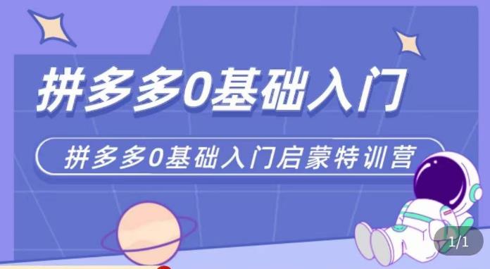 六一电商·拼多多运营0-1实操特训营，拼多多从基础到进阶的可实操玩法副业基地_极客搞钱_中创网_福缘网_冒泡网_资源整合平台副业基地