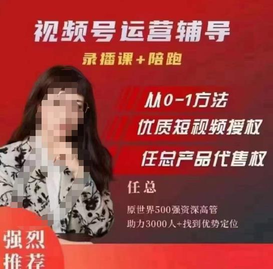 任姐视频号运营，懂老板的任总视频号短视频运营，从0到1做视频号课程副业基地_极客搞钱_中创网_福缘网_冒泡网_资源整合平台副业基地