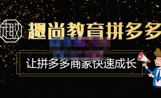 趣尚教育·拼多多运营实操VIP特训营，让拼多多商家快速成长-价值3180元副业基地_极客搞钱_中创网_福缘网_冒泡网_资源整合平台副业基地