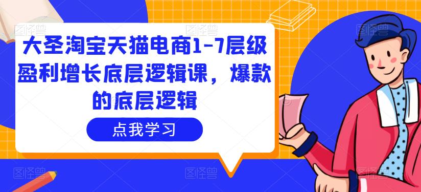 大圣淘宝天猫电商1-7层级盈利增长底层逻辑课，爆款的底层逻辑副业基地_极客搞钱_中创网_福缘网_冒泡网_资源整合平台副业基地