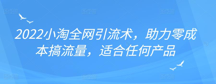 2022年小淘全网引流术，助力零成本搞流量，适合任何产品副业基地_极客搞钱_中创网_福缘网_冒泡网_资源整合平台副业基地
