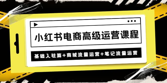 小红书电商高级运营课程：基础入驻篇+商城流量运营+笔记流量运营副业基地_极客搞钱_中创网_福缘网_冒泡网_资源整合平台副业基地