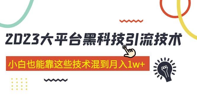 价值4899的2023大平台黑科技引流技术 29节课副业基地_极客搞钱_中创网_福缘网_冒泡网_资源整合平台副业基地