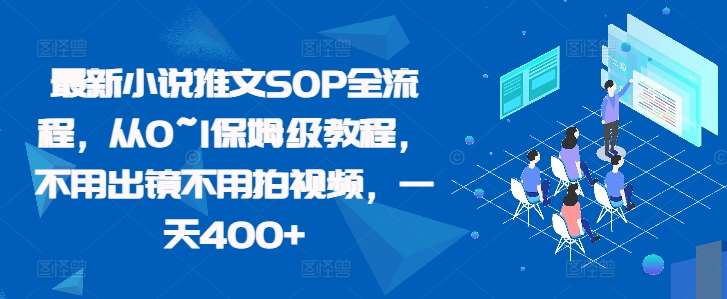 最新小说推文SOP全流程，从0~1保姆级教程，不用出镜不用拍视频，一天400+副业基地_极客搞钱_中创网_福缘网_冒泡网_资源整合平台副业基地