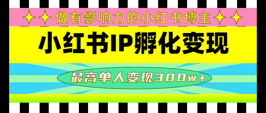 某收费培训-小红书IP孵化变现：做有影响力的小红书博主副业基地_极客搞钱_中创网_福缘网_冒泡网_资源整合平台副业基地