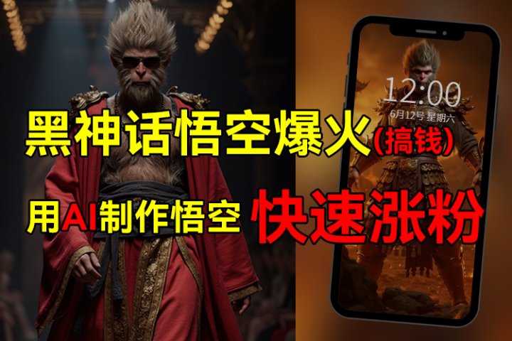 黑神话悟空爆火，已有人利用这波热点变现几十万，普通人也可用AI蹭上这波热点搞钱，有多重变现方法副业基地_极客搞钱_中创网_福缘网_冒泡网_资源整合平台副业基地