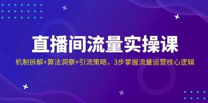 （14122期）直播间流量实操课：机制拆解+算法洞察+引流策略，3步掌握流量运营核心逻辑副业基地_极客搞钱_中创网_福缘网_冒泡网_资源整合平台副业基地