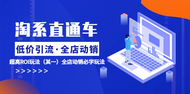淘系直通车《低价·引流 全店·动销》超高ROI玩法（其一）全店动销必学玩法副业基地_极客搞钱_中创网_福缘网_冒泡网_资源整合平台副业基地