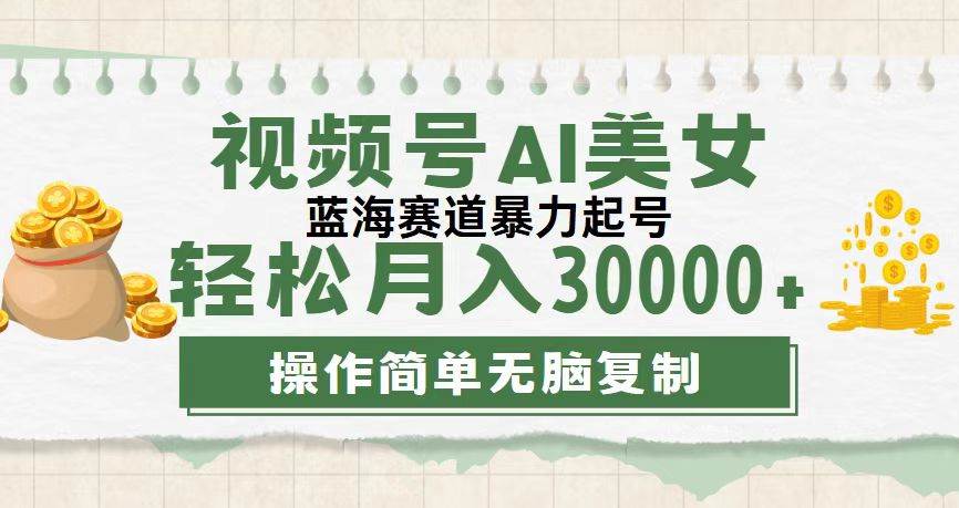 （12087期）视频号AI美女跳舞，轻松月入30000+，蓝海赛道，流量池巨大，起号猛，无…副业基地_极客搞钱_中创网_福缘网_冒泡网_资源整合平台副业基地