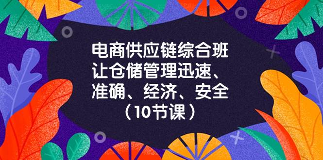 （8246期）电商-供应链综合班，让仓储管理迅速、准确、经济、安全！（10节课）副业基地_极客搞钱_中创网_福缘网_冒泡网_资源整合平台副业基地