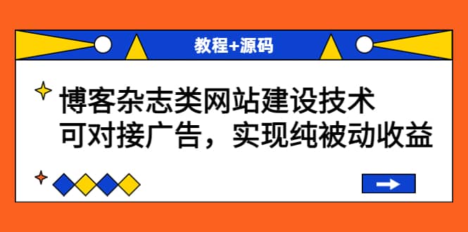 博客杂志类网站建设技术，可对接广告，实现纯被动收益（教程+源码）副业基地_极客搞钱_中创网_福缘网_冒泡网_资源整合平台副业基地