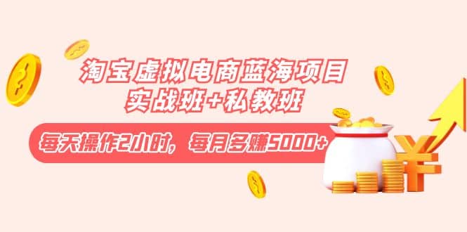 淘宝虚拟电商蓝海项目实战班+私教班副业基地_极客搞钱_中创网_福缘网_冒泡网_资源整合平台副业基地