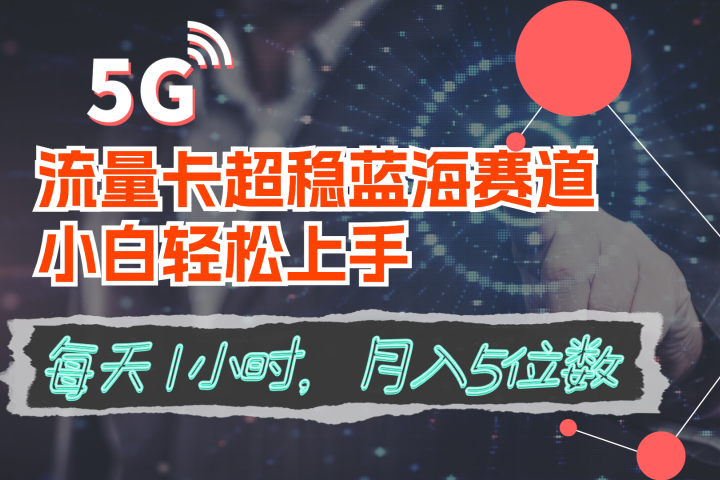 流量卡超稳蓝海赛道，小白轻松上手，每天1小时，月入5位数副业基地_极客搞钱_中创网_福缘网_冒泡网_资源整合平台副业基地