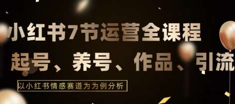 7节小红书运营实战全教程，结合最新情感赛道，打通小红书运营全流程【揭秘】副业基地_极客搞钱_中创网_福缘网_冒泡网_资源整合平台副业基地