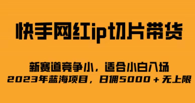 快手网红ip切片新赛道，竞争小事，适合小白 2023蓝海项目副业基地_极客搞钱_中创网_福缘网_冒泡网_资源整合平台副业基地