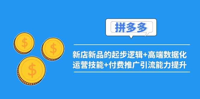 2022拼多多：新店新品的起步逻辑+高端数据化运营技能+付费推广引流能力提升副业基地_极客搞钱_中创网_福缘网_冒泡网_资源整合平台副业基地
