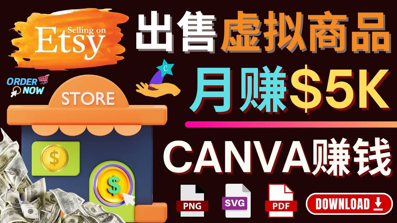 通过Etsy出售Canva模板，操作简单，收益高，月赚5000美元副业基地_极客搞钱_中创网_福缘网_冒泡网_资源整合平台副业基地