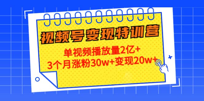 20天视频号变现特训营：单视频播放量2亿+副业基地_极客搞钱_中创网_福缘网_冒泡网_资源整合平台副业基地
