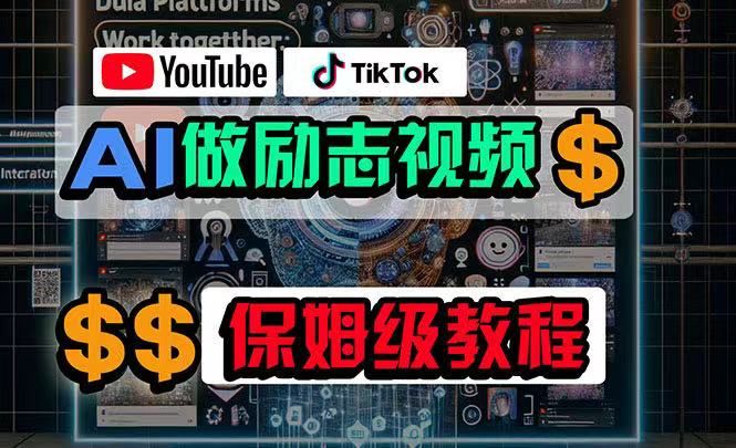 利用AI制作励志视频，在YouTube和TikTok赚钱，小白可做（附工具）副业基地_极客搞钱_中创网_福缘网_冒泡网_资源整合平台副业基地
