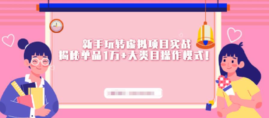 新手玩转虚拟项目实战，揭秘单品1万+大类目操作模式【视频课程】副业基地_极客搞钱_中创网_福缘网_冒泡网_资源整合平台副业基地