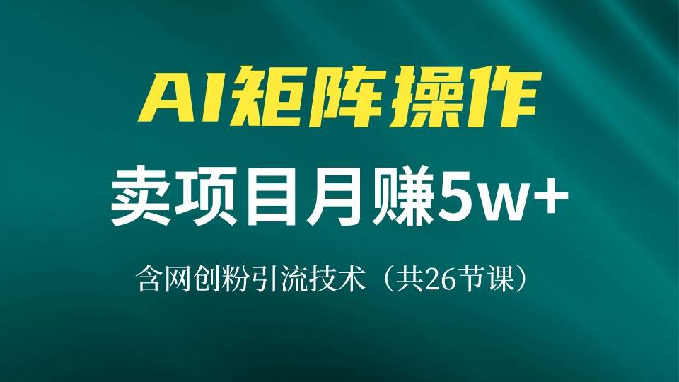 （13335期）网创IP打造课，借助AI卖项目月赚5万+，含引流技术（共26节课）副业基地_极客搞钱_中创网_福缘网_冒泡网_资源整合平台副业基地