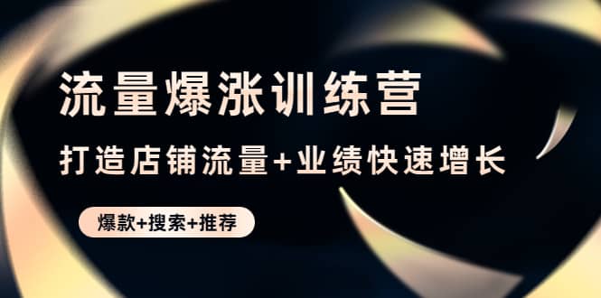 流量爆涨训练营：打造店铺流量+业绩快速增长 (爆款+搜索+推荐)副业基地_极客搞钱_中创网_福缘网_冒泡网_资源整合平台副业基地