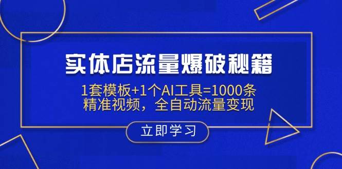 （14131期）实体店流量爆破秘籍：1套模板+1个AI工具=1000条精准视频，全自动流量变现副业基地_极客搞钱_中创网_福缘网_冒泡网_资源整合平台副业基地