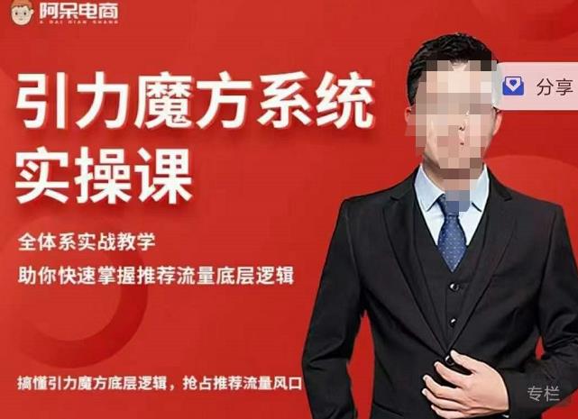 阿呆-引力魔方系统实操课，全体系实战教学，助你快速掌握推荐流量底层逻辑副业基地_极客搞钱_中创网_福缘网_冒泡网_资源整合平台副业基地