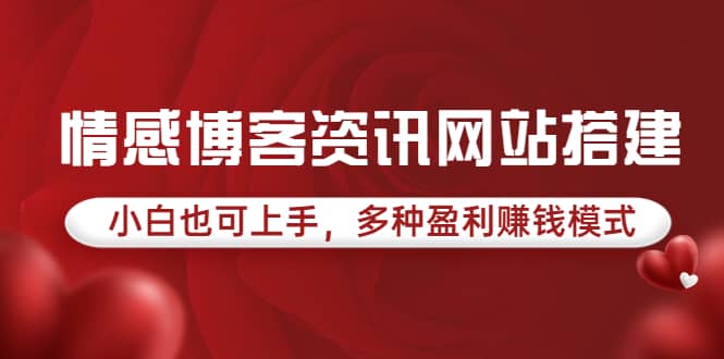 情感博客资讯网站搭建教学，小白也可上手，多种盈利赚钱模式（教程+源码）副业基地_极客搞钱_中创网_福缘网_冒泡网_资源整合平台副业基地