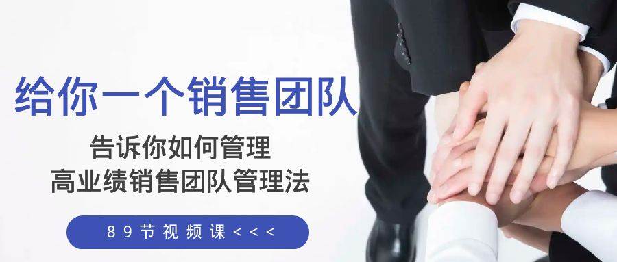 （8169期）给你 一个销售团队，告诉你如何管理，高业绩销售团队管理法（89节课）副业基地_极客搞钱_中创网_福缘网_冒泡网_资源整合平台副业基地