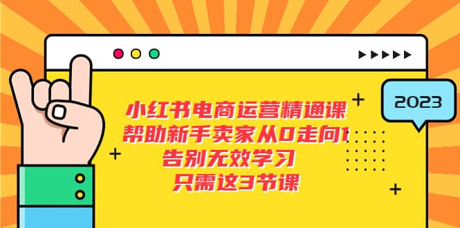 小红书电商·运营精通课，帮助新手卖家从0走向1 告别无效学习（7节视频课）副业基地_极客搞钱_中创网_福缘网_冒泡网_资源整合平台副业基地
