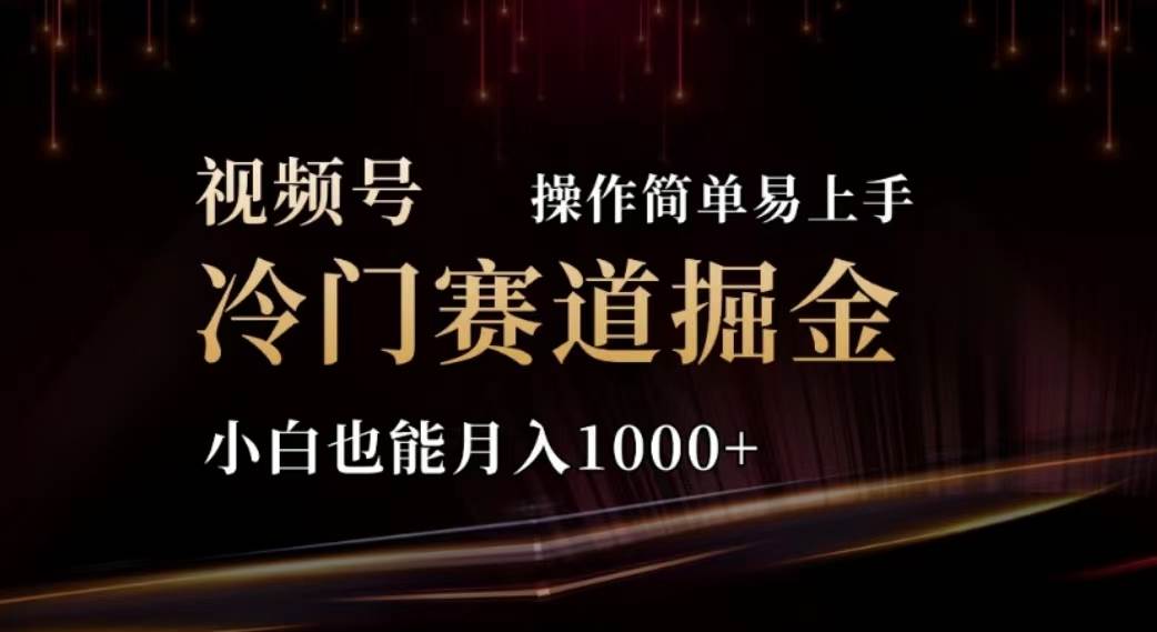 （11378期）2024视频号冷门赛道掘金，操作简单轻松上手，小白也能月入1000+副业基地_极客搞钱_中创网_福缘网_冒泡网_资源整合平台副业基地