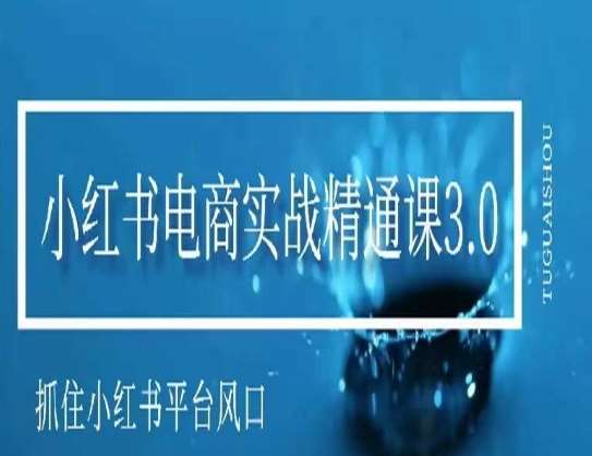 小红书电商实战精通课3.0，抓住小红书平台的风口，不错过有一个赚钱的机会副业基地_极客搞钱_中创网_福缘网_冒泡网_资源整合平台副业基地