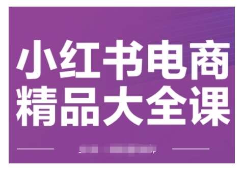 小红书电商精品大全课，快速掌握小红书运营技巧，实现精准引流与爆单目标，轻松玩转小红书电商副业基地_极客搞钱_中创网_福缘网_冒泡网_资源整合平台副业基地