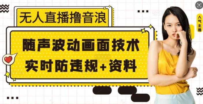 无人直播撸音浪+随声波动画面技术+实时防违规+资料【揭秘】副业基地_极客搞钱_中创网_福缘网_冒泡网_资源整合平台副业基地