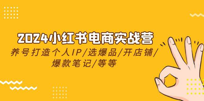 （10376期）2024小红书电商实战营，养号打造IP/选爆品/开店铺/爆款笔记/等等（24节）副业基地_极客搞钱_中创网_福缘网_冒泡网_资源整合平台副业基地