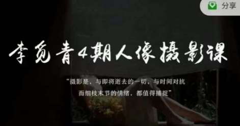 李觅青4期人像摄影线上课，审美/前期策划/拍摄/人像精修/调色副业基地_极客搞钱_中创网_福缘网_冒泡网_资源整合平台副业基地