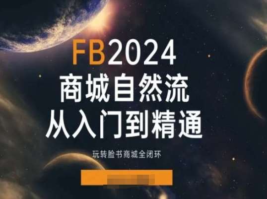 2024Faceboo商城自然流(从入门到精通)，玩转脸书商城全闭环副业基地_极客搞钱_中创网_福缘网_冒泡网_资源整合平台副业基地