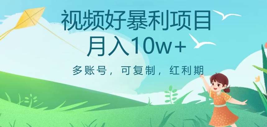 视频号暴利项目，多账号，可复制，红利期，月入10w+【揭秘】副业基地_极客搞钱_中创网_福缘网_冒泡网_资源整合平台副业基地